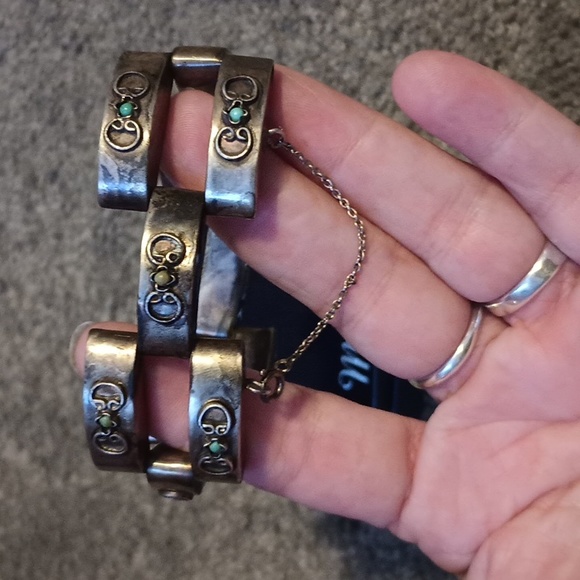 Vintage Sterling Link Bracelet - Picture 4 of 10